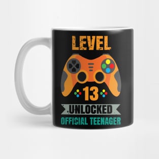 Official Teenager 13th Birthday Gift Level 13 Unlocked Mug